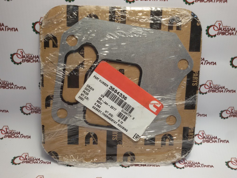 Прокладка корпуса термостата Cummins ISX, QSX, 3684336, 3680601