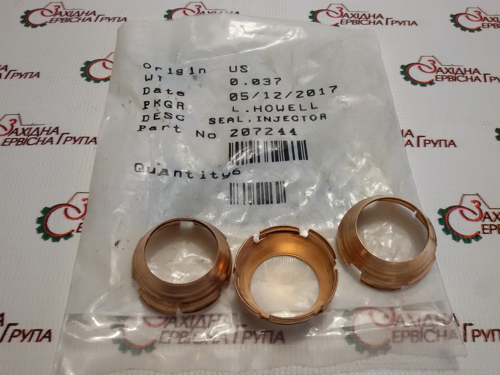 Уплотнения топливной форсунки Cummins K, KTA, KTTA, 207244