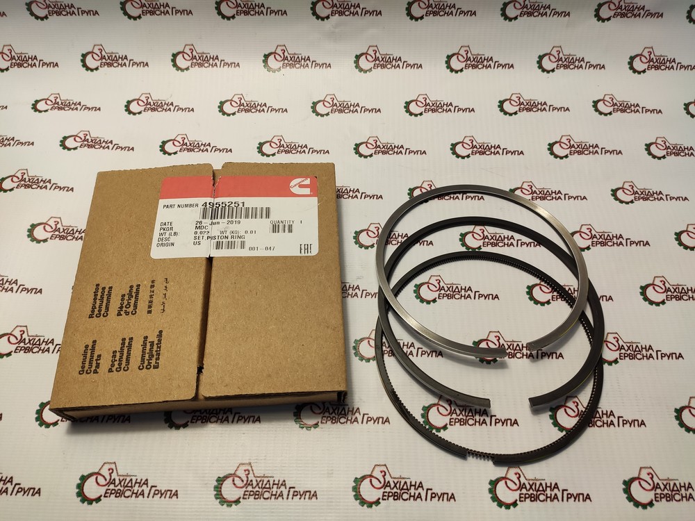 Комплект поршневих кілець (стандарт) Cummins QSB, 4955251, 4955519, 3976339, 4932801, 3970519, 4932587